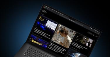 Design for the homepage of the state media platform