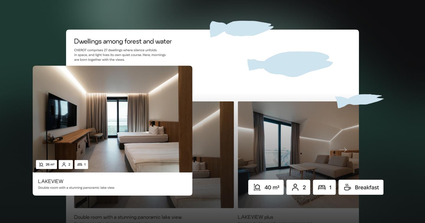 Overview of the hotel room page