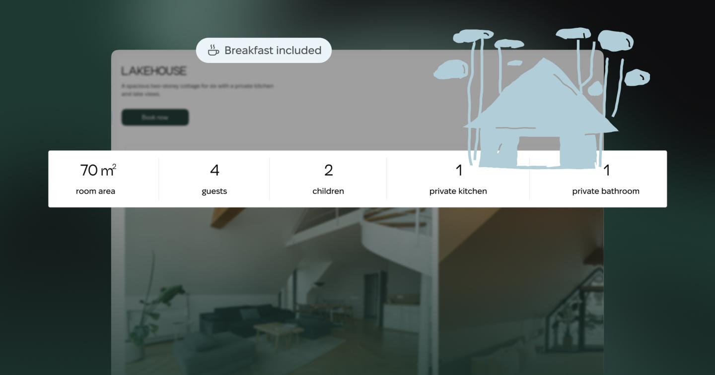 Overview of the hotel room page