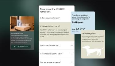 FAQs and reviews from Booking on the hotel’s website