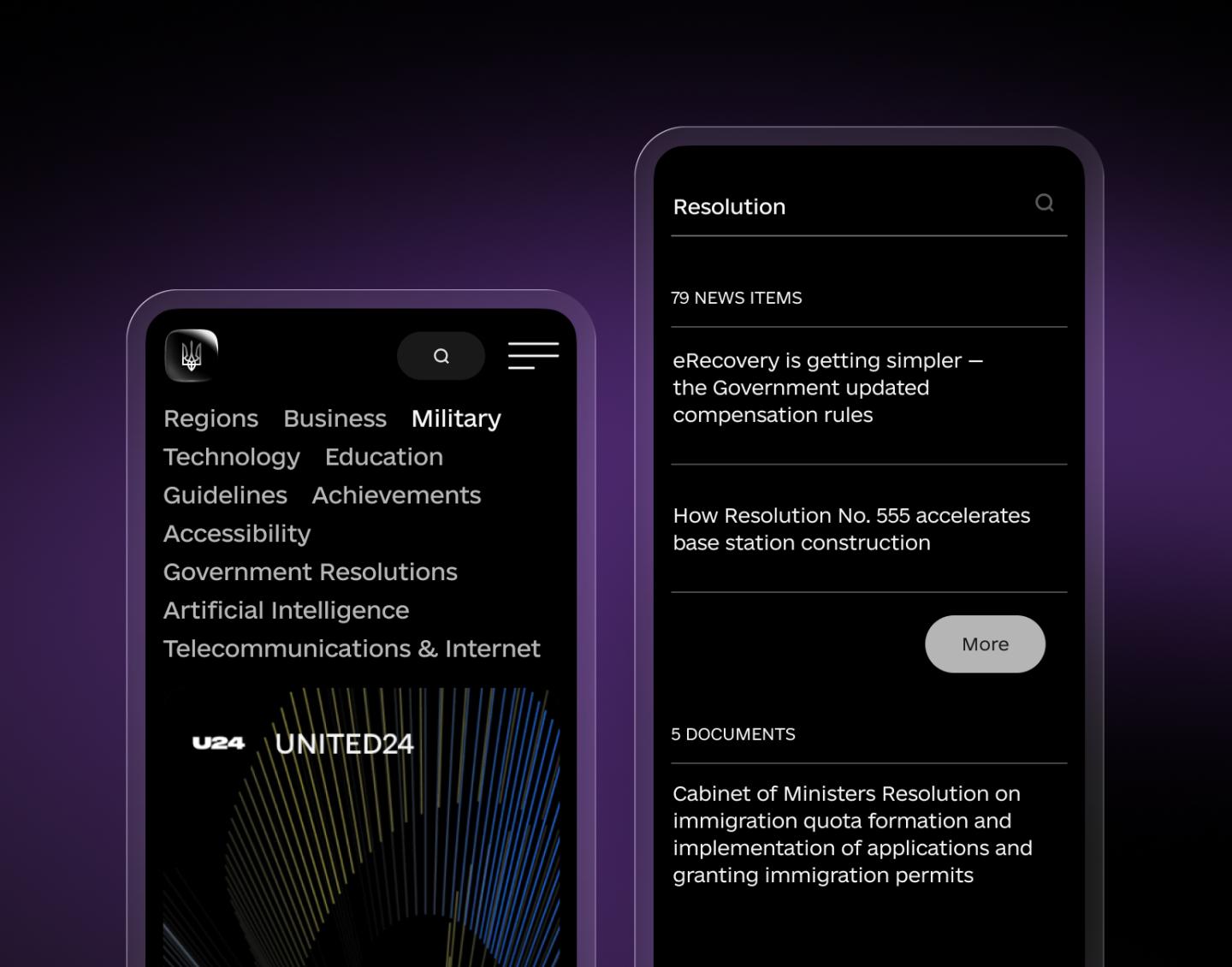 Intuitive navigation and search on the website