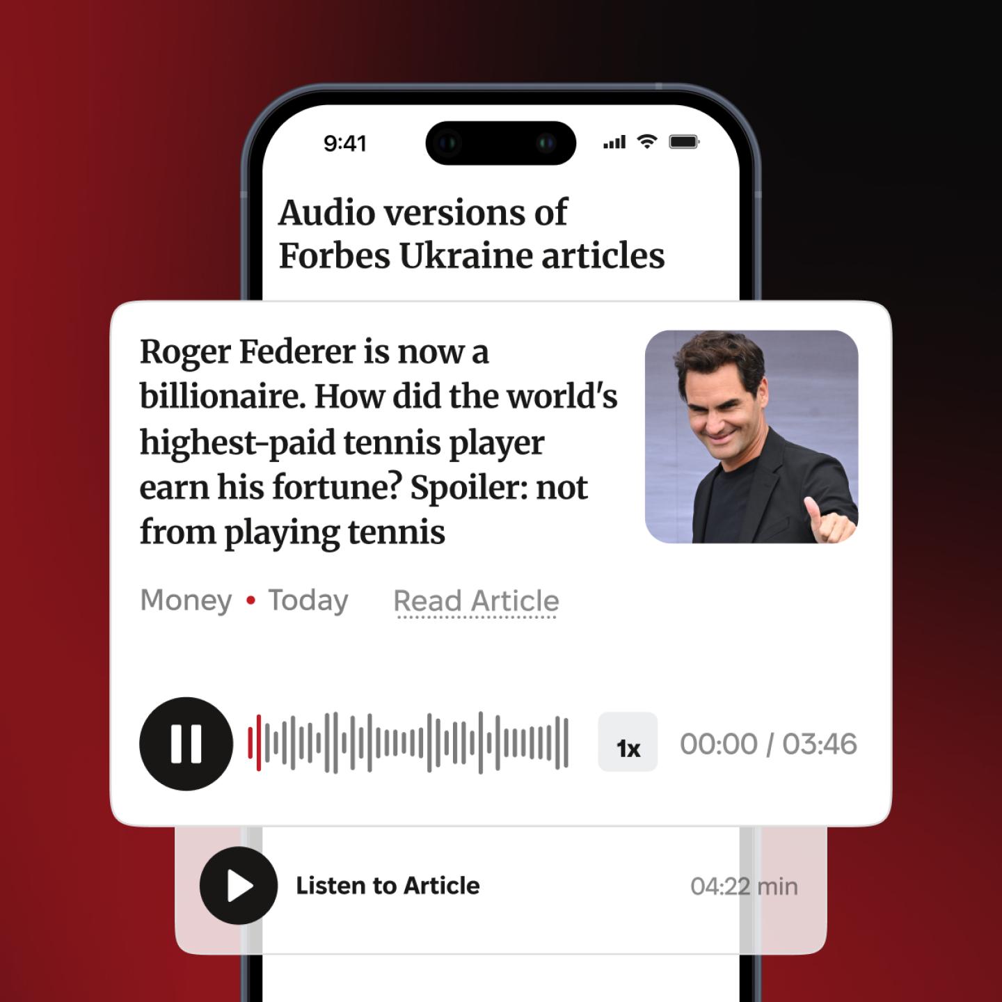AI-generated audio versions of content