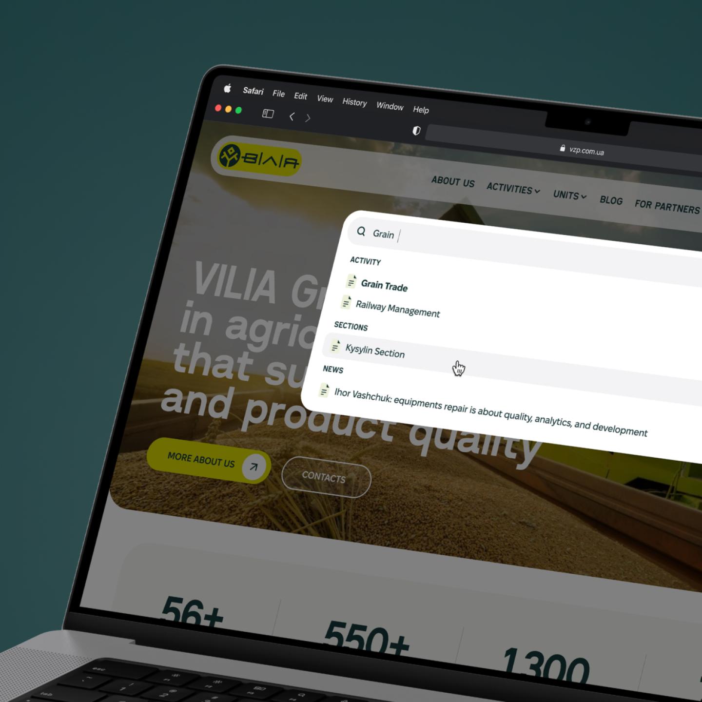 Search on the website