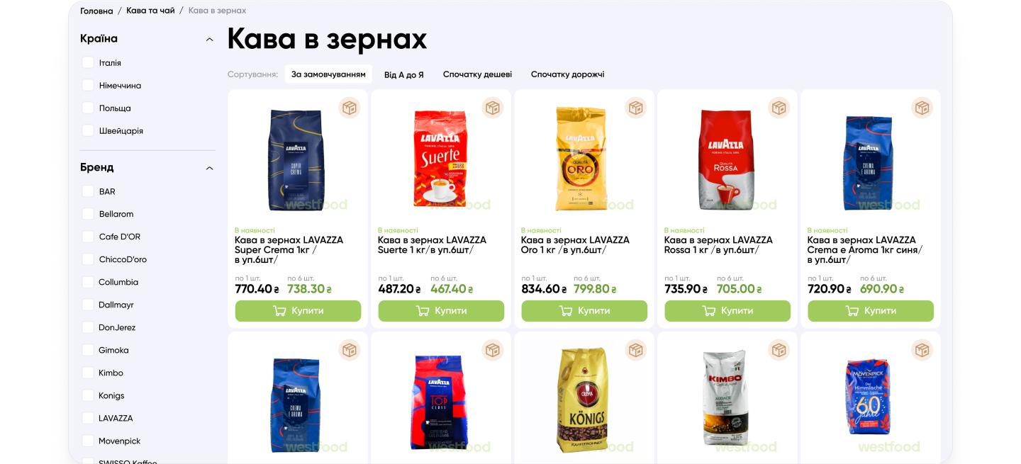 We are creating a product catalogue for the website.